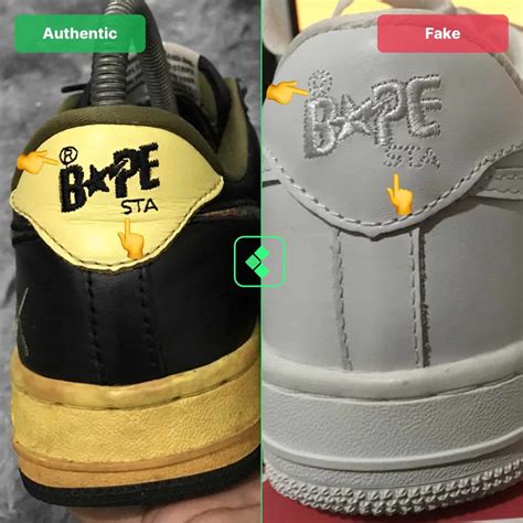 real vs fake bape shoes|bape tag legit check.